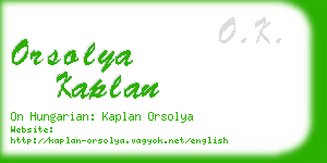 orsolya kaplan business card